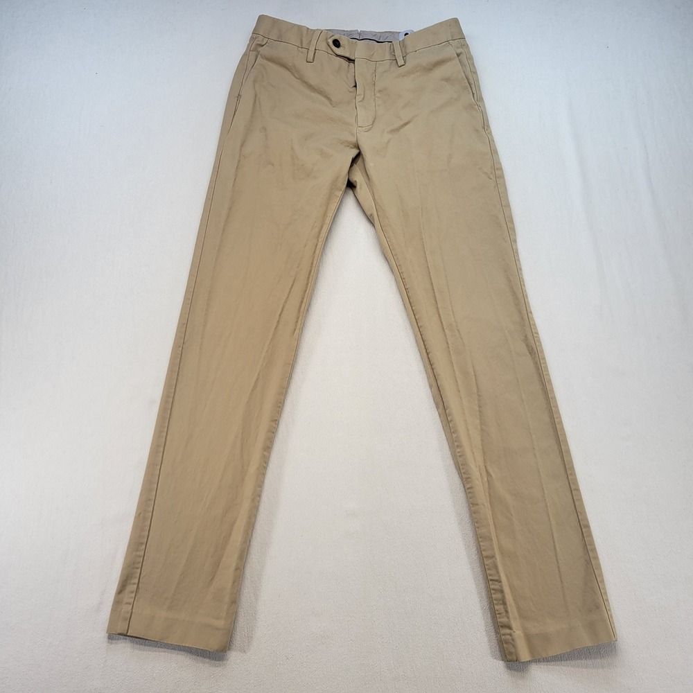 NN07 Theo Pants Chino Mens 28x32 Tan Slim Fit Cotton Stretch Trousers